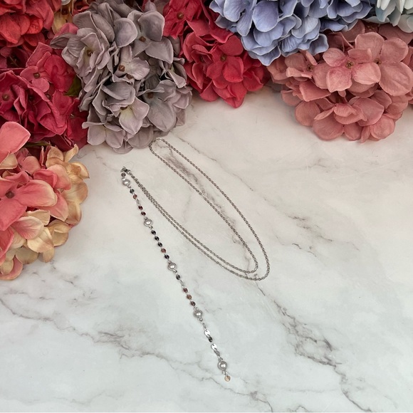 Long Tassel Pearl and Round Disc Necklace - Picture 12 of 16